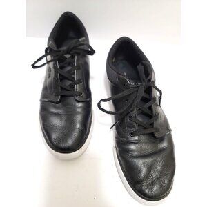 Lacoste Mens Black Leather Casual  Sneakers Size 10